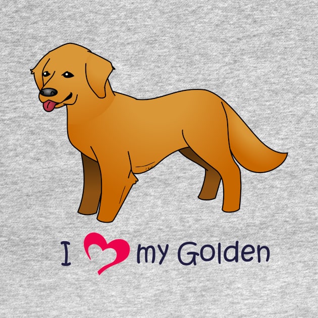 I <3 my Golden by Ashkerdoodles